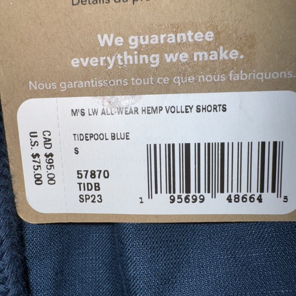 Patagonia Mens Lightweight All Wear Hemp Volley Shorts Tidepool Blue Sz S NEW - Picture 3 of 10